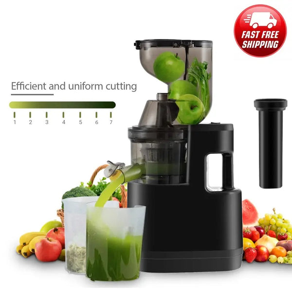 Cold Press Juicer Machine | Fruit Juicer with Wide Feed Chute | High Juice Yield | Easy Clean | Whole Fruits & Vegetables | Double-Layer Filter
