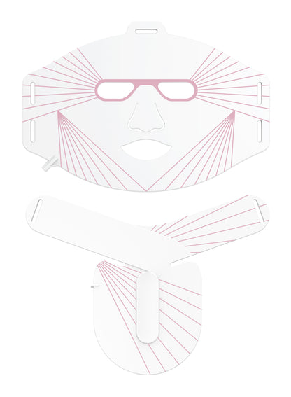 Pink sunglasses displayed in a clear plastic packaging on a white background